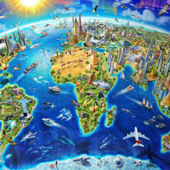 world-landmarks-globe