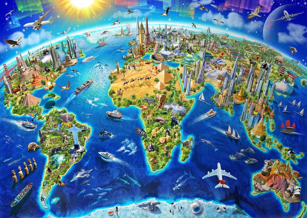 world-landmarks-globe
